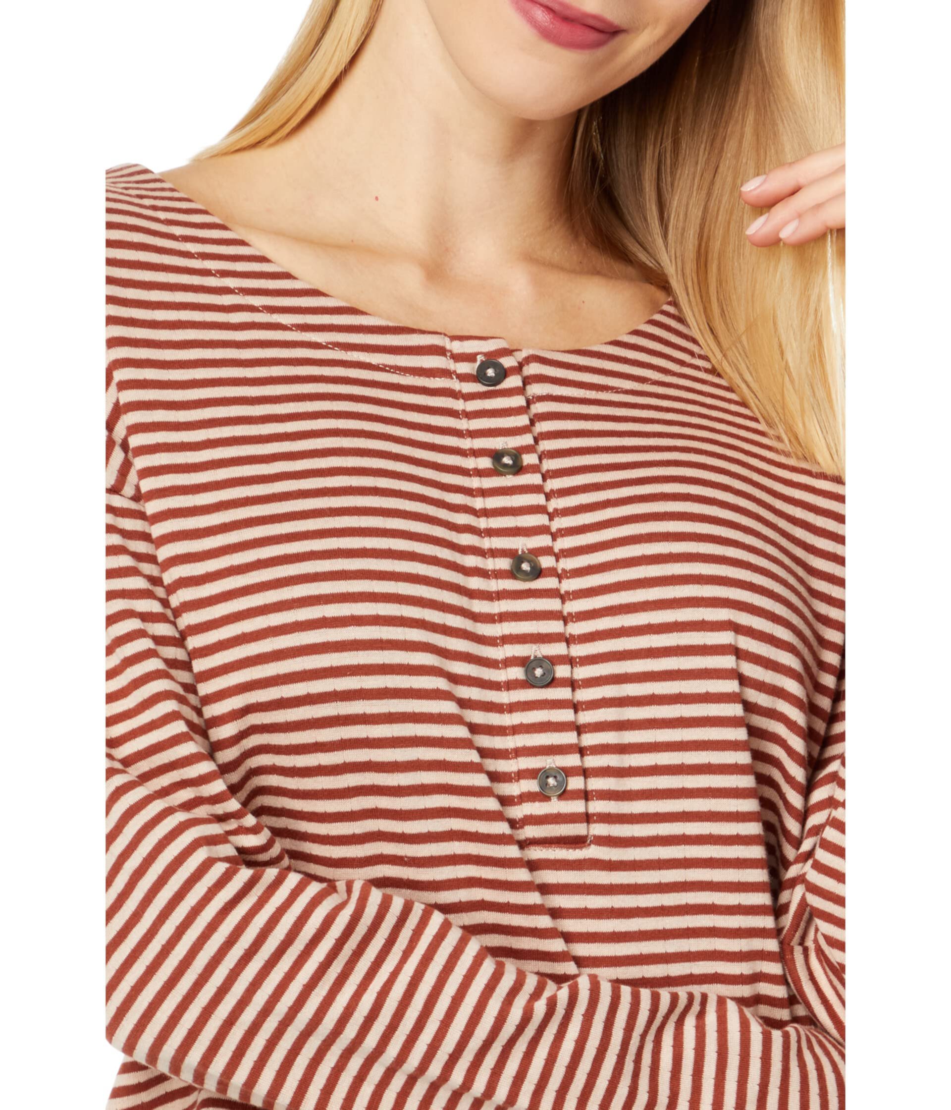 Женская Футболка Madewell Hopscotch Henley Tee Stripes Madewell