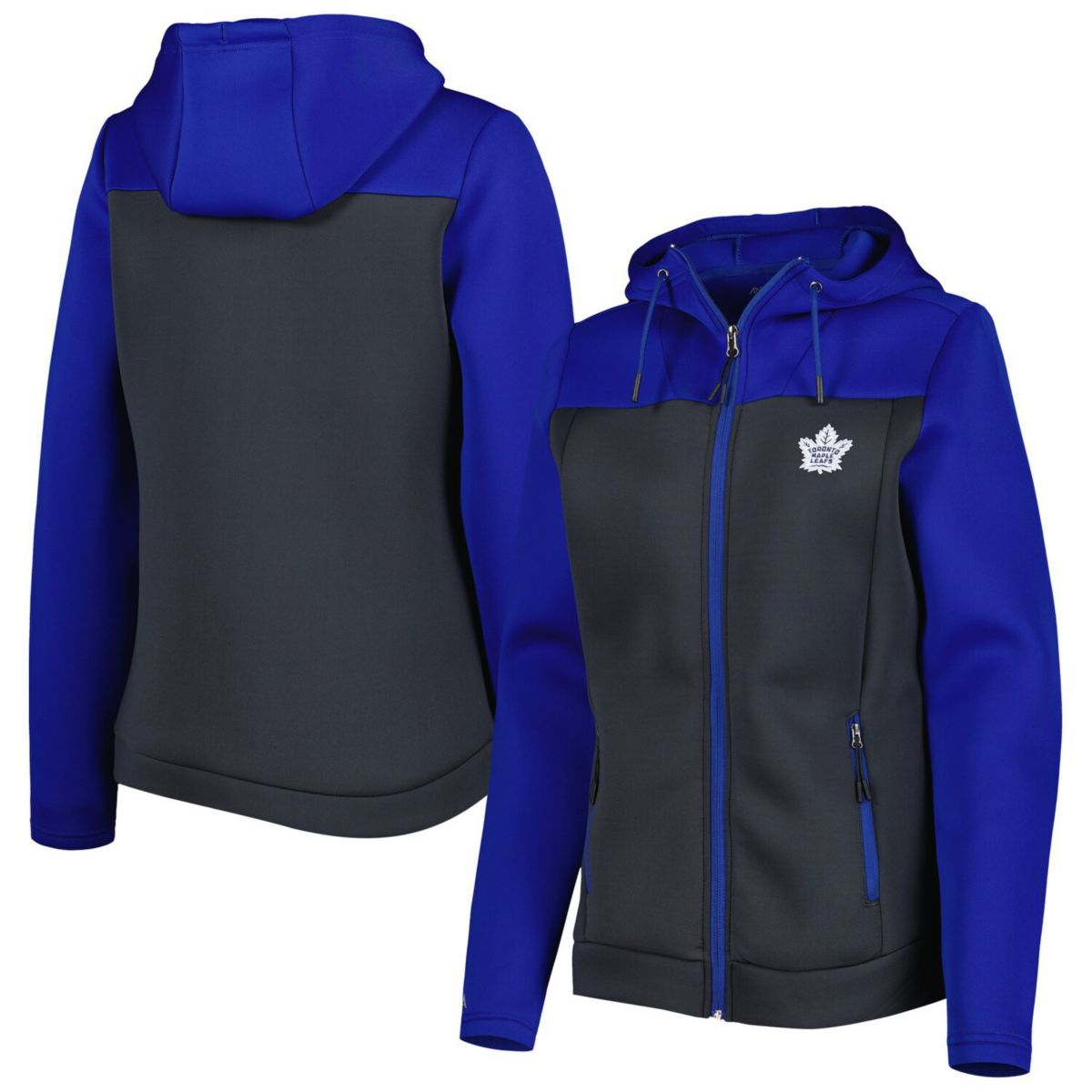 Женская куртка Antigua Blue/Grey Toronto Maple Leafs Protect с молнией во всю длину Antigua
