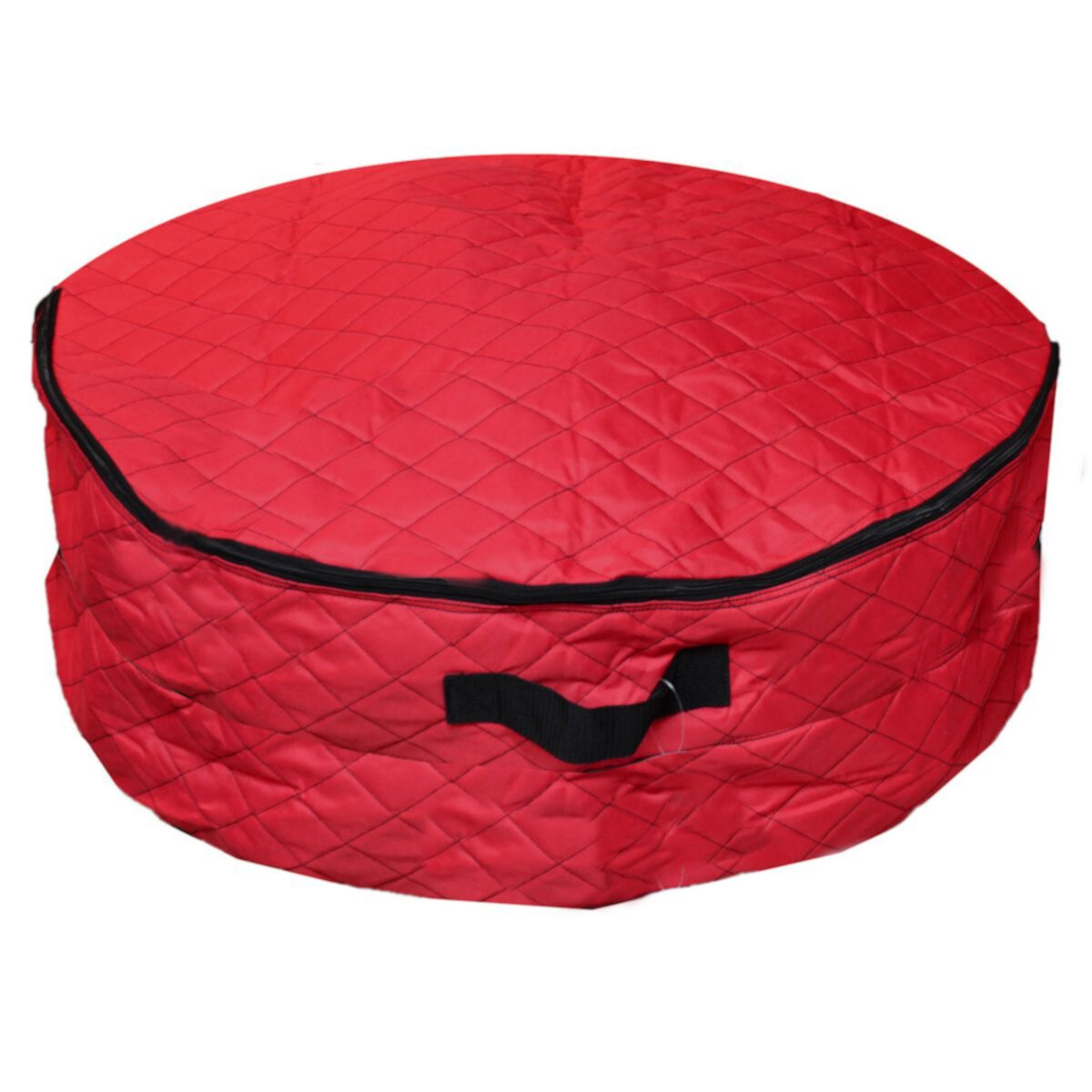 2 in 1 Quilted Red Zip Up Christmas Garland and Wreath Storage Bag Christmas Central