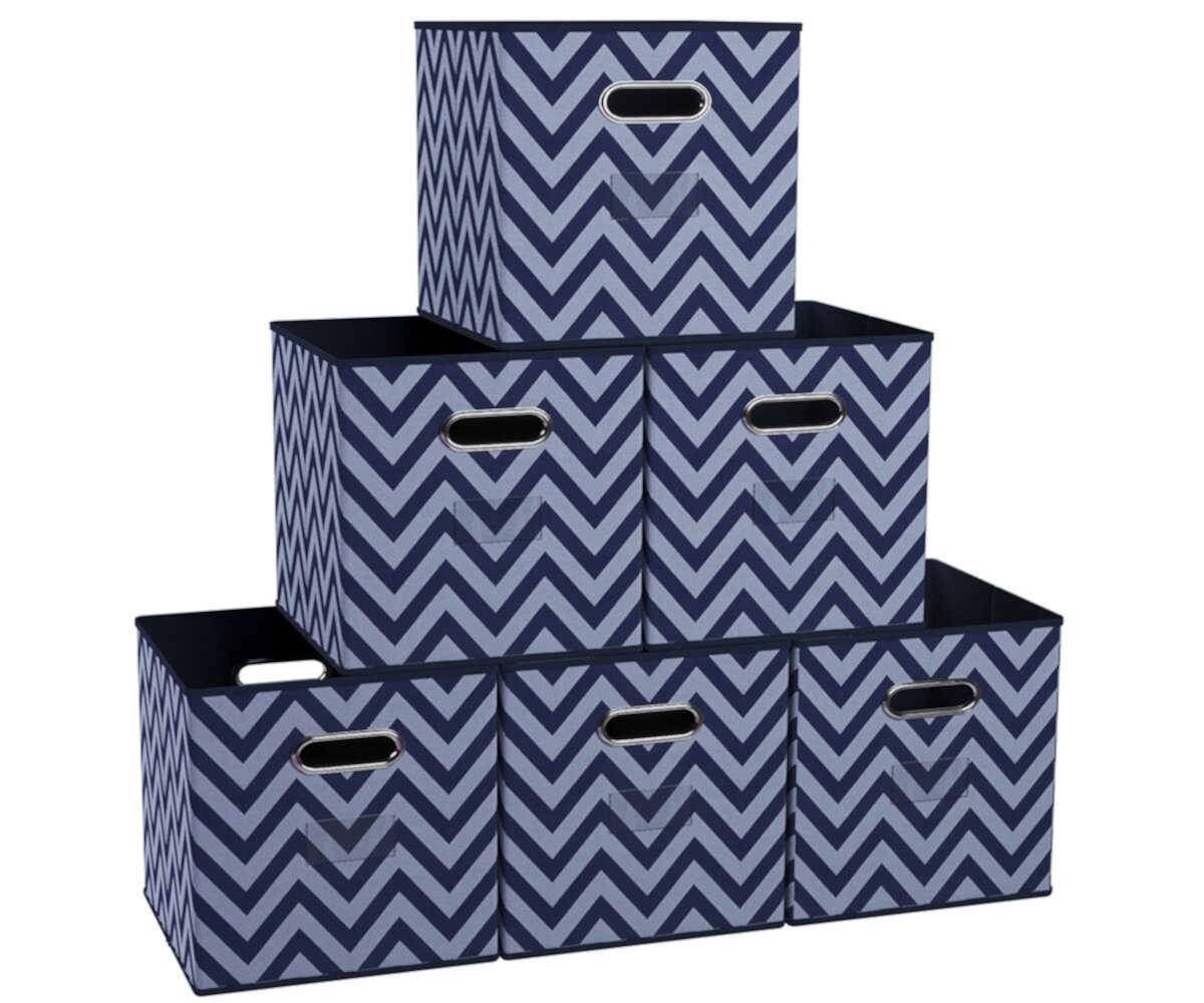 Ornavo Home Chevron Foldable Storage Cube Bin with Dual Handles Ornavo Home