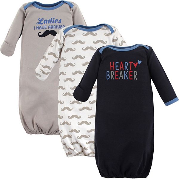 Пижамы Luvable Friends Для мальчиков Baby Boy Cotton Long-Sleeve Gowns 3pk Luvable Friends