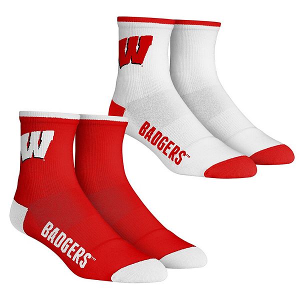 Набор из двух пар детских носок Rock Em Socks Wisconsin Badgers, мяч и комфорт Unbranded