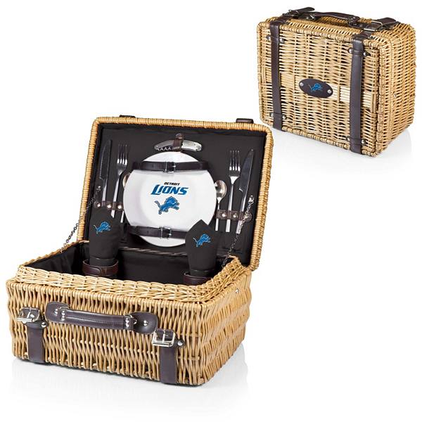 Корзина для пикника Picnic Time Champion Detroit Lions с комплектом на 2 персоны, 16" х 12" х 8" Picnic Time