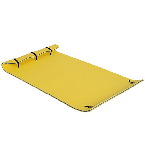 HOMCOM Roll Up Pool Float Pad для озер, океанов и бассейнов, водяной коврик для игр, расслабления и отдыха, желтый HomCom