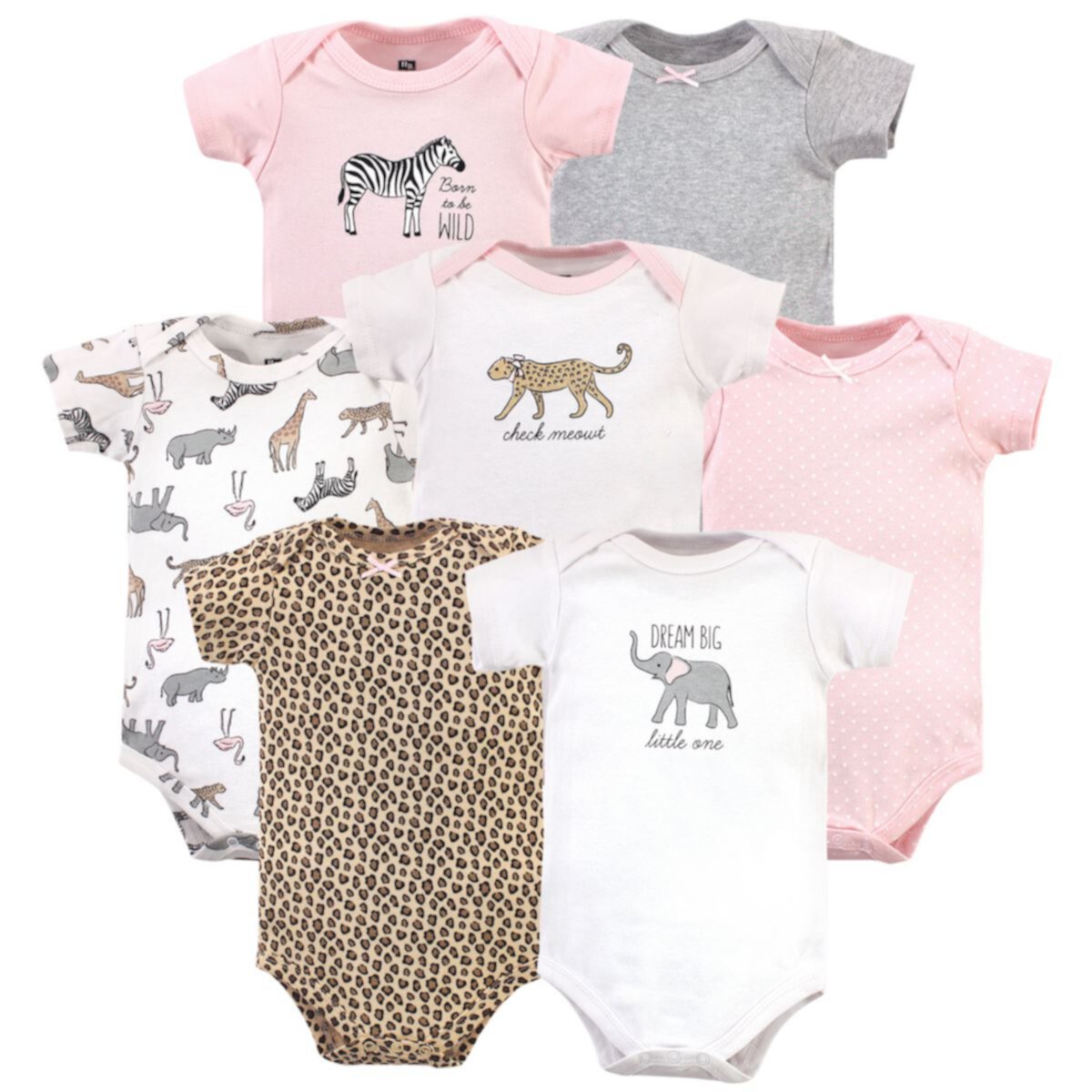 Детские комплекты одежды Hudson Baby Для девочек Modern Pink Safari Hudson Baby