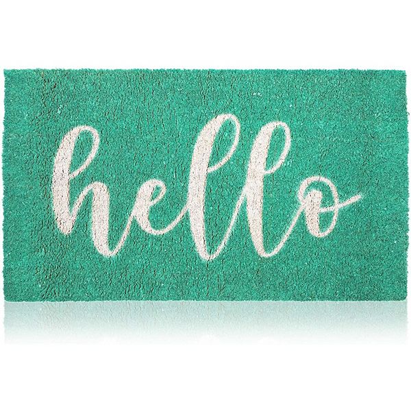 Natural Coir Welcome Mat, Hello Doormat (30 x 17 Inches) Juvale