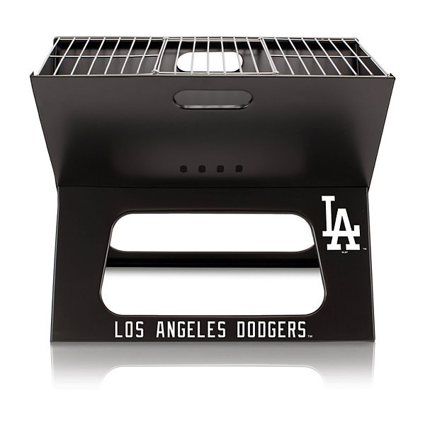 Портативный гриль Picnic Time Los Angeles Dodgers с электролитическим покрытием, 18.5" x 11", в черной сумке Picnic Time