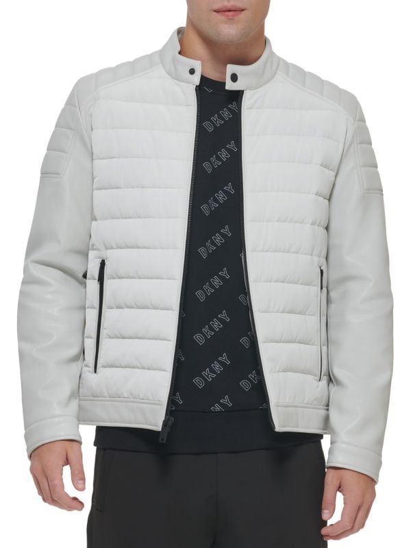 Стеганая куртка для мотокросса классического кроя DKNY