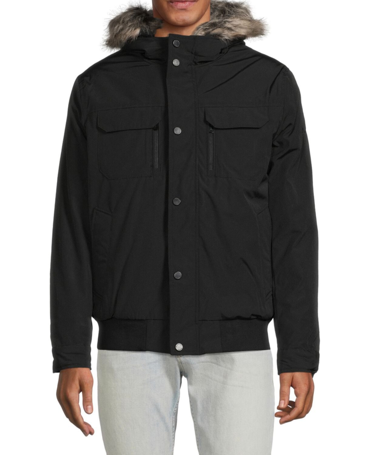 Куртка-бомбер с капюшоном из искусственного меха Snorkle Michael Kors