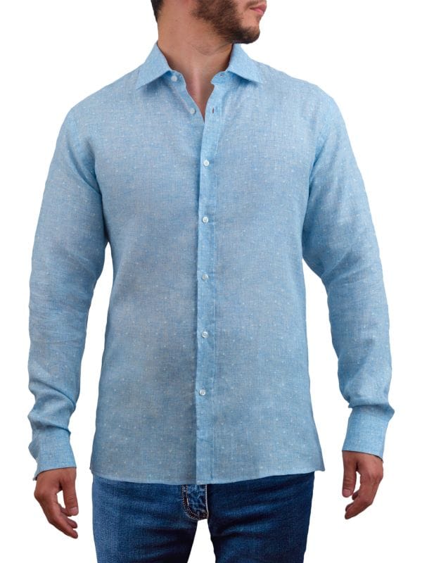 Текстурированная льняная рубашка Modern Fit Saryans Arthur
