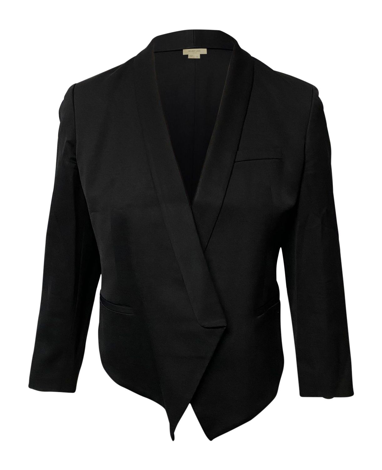 Черный шерстяной пиджак-смокинг Helmut Lang Helmut Lang
