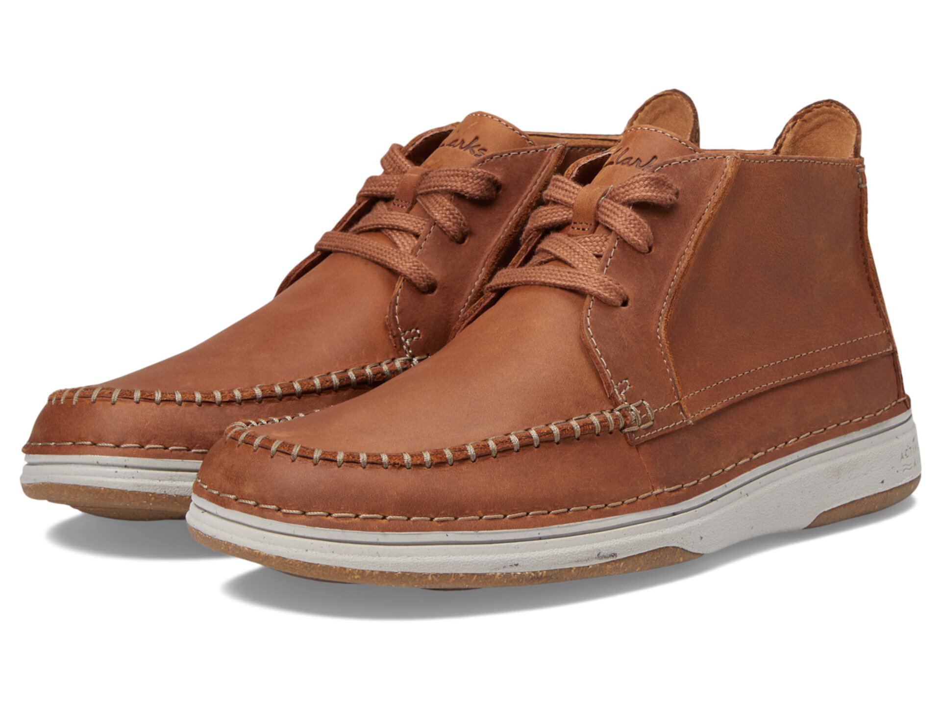 Мужские ботинки Clarks Nature 5 Mid из кожи с дышащей амортизацией и шнуровкой Clarks