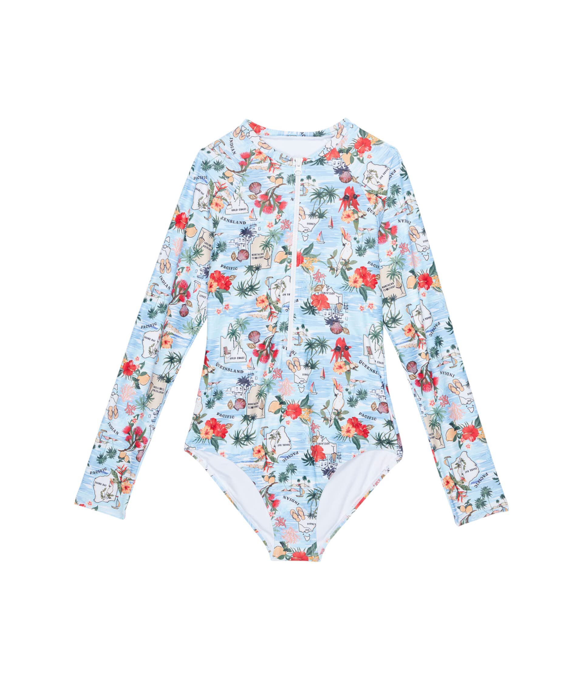 Купальник Seafolly Kids для девочек Summer Vacay Paddlesuit Seafolly Kids