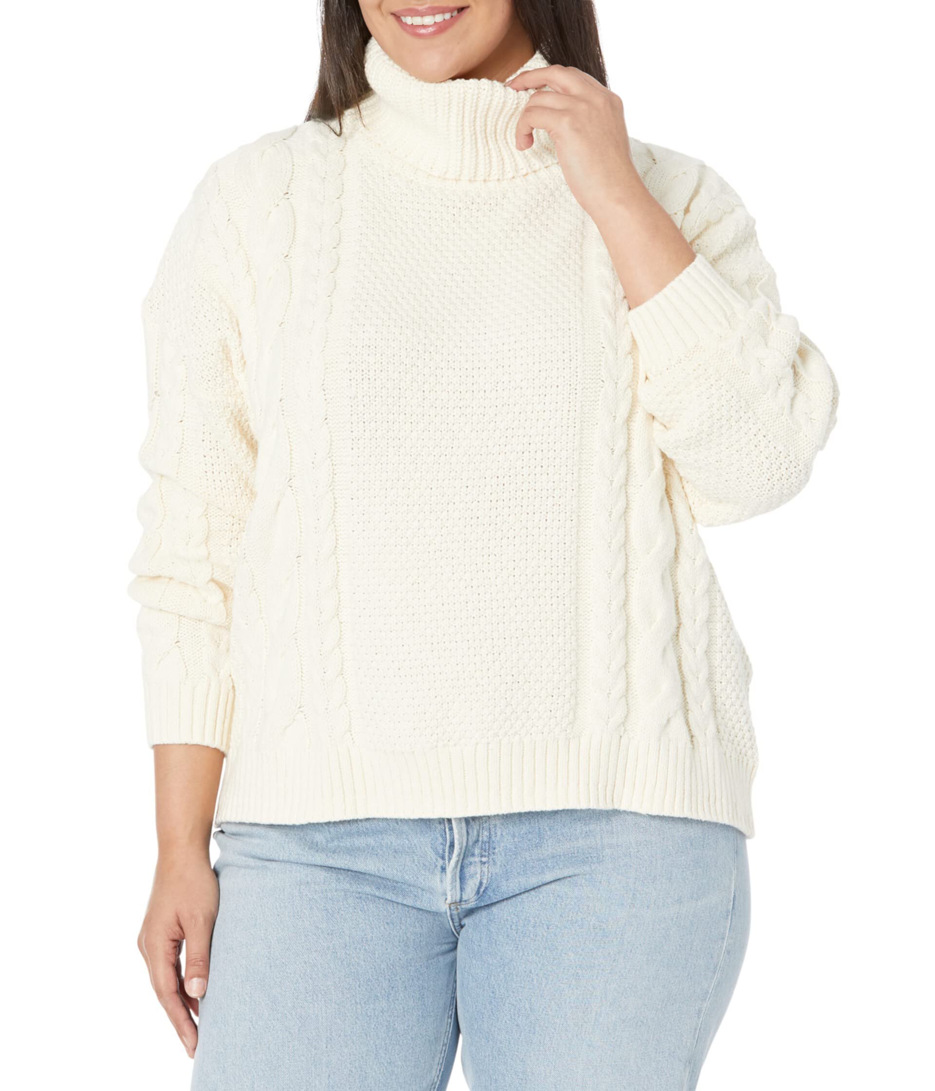 Женская Водолазка Madewell Plus Capri Cotton Cable Madewell