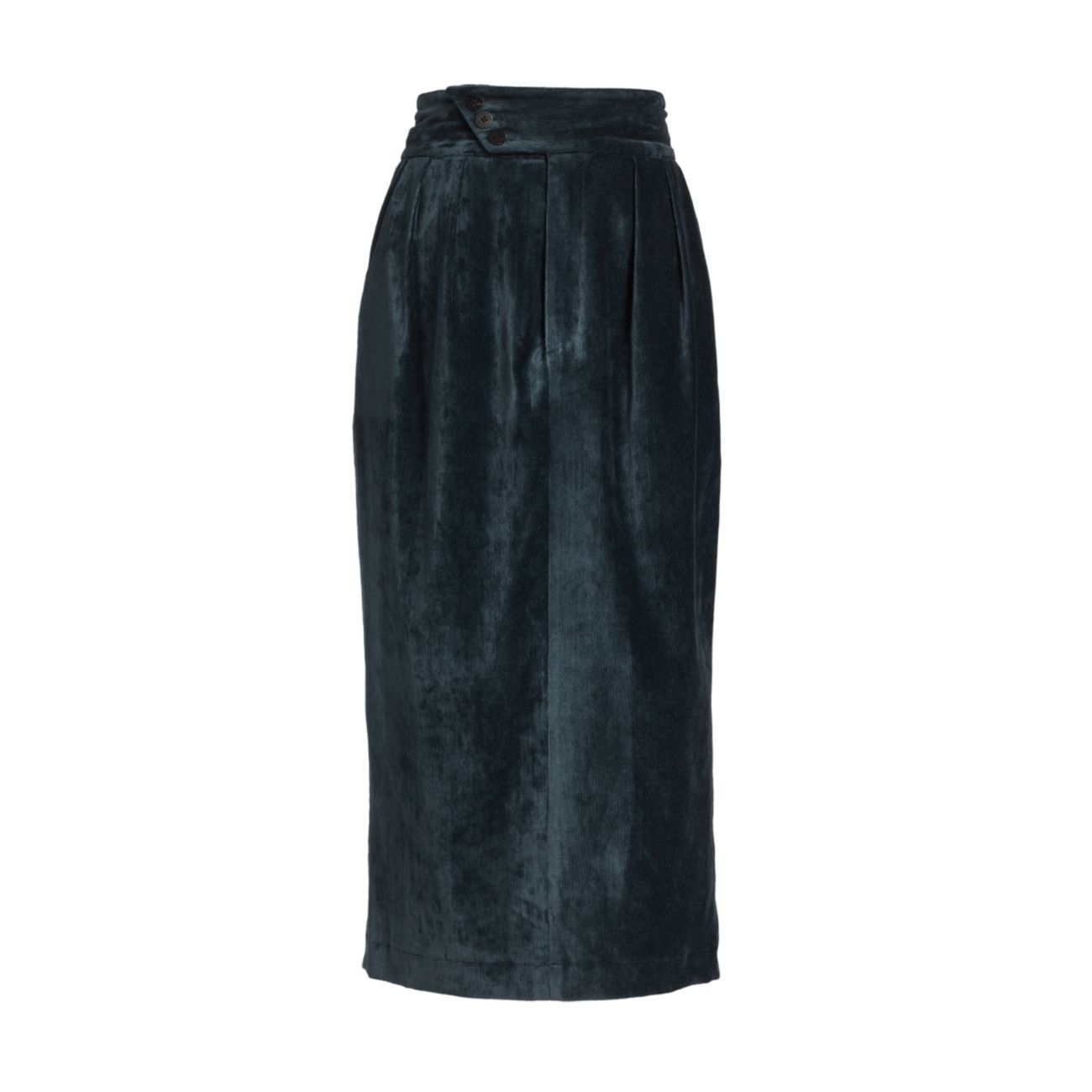 Вельветовая юбка-миди Polly со складками Black Iris