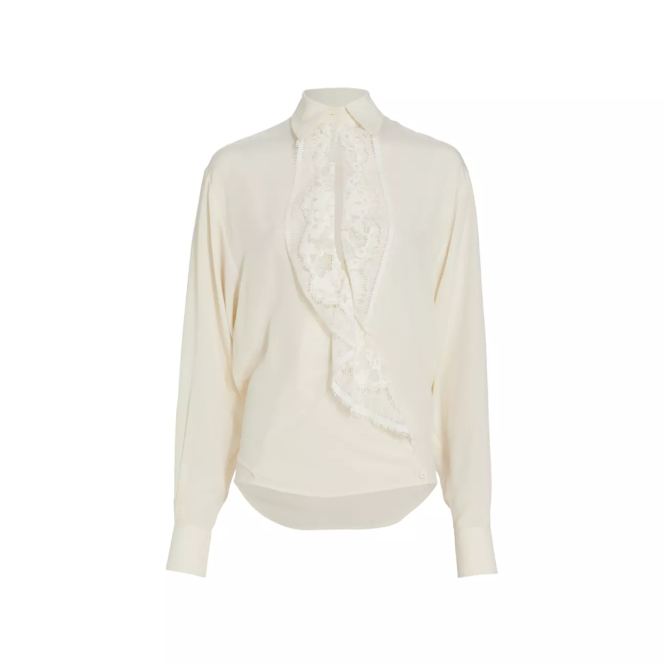 Шелковая блузка с кружевной отделкой Victoria Beckham