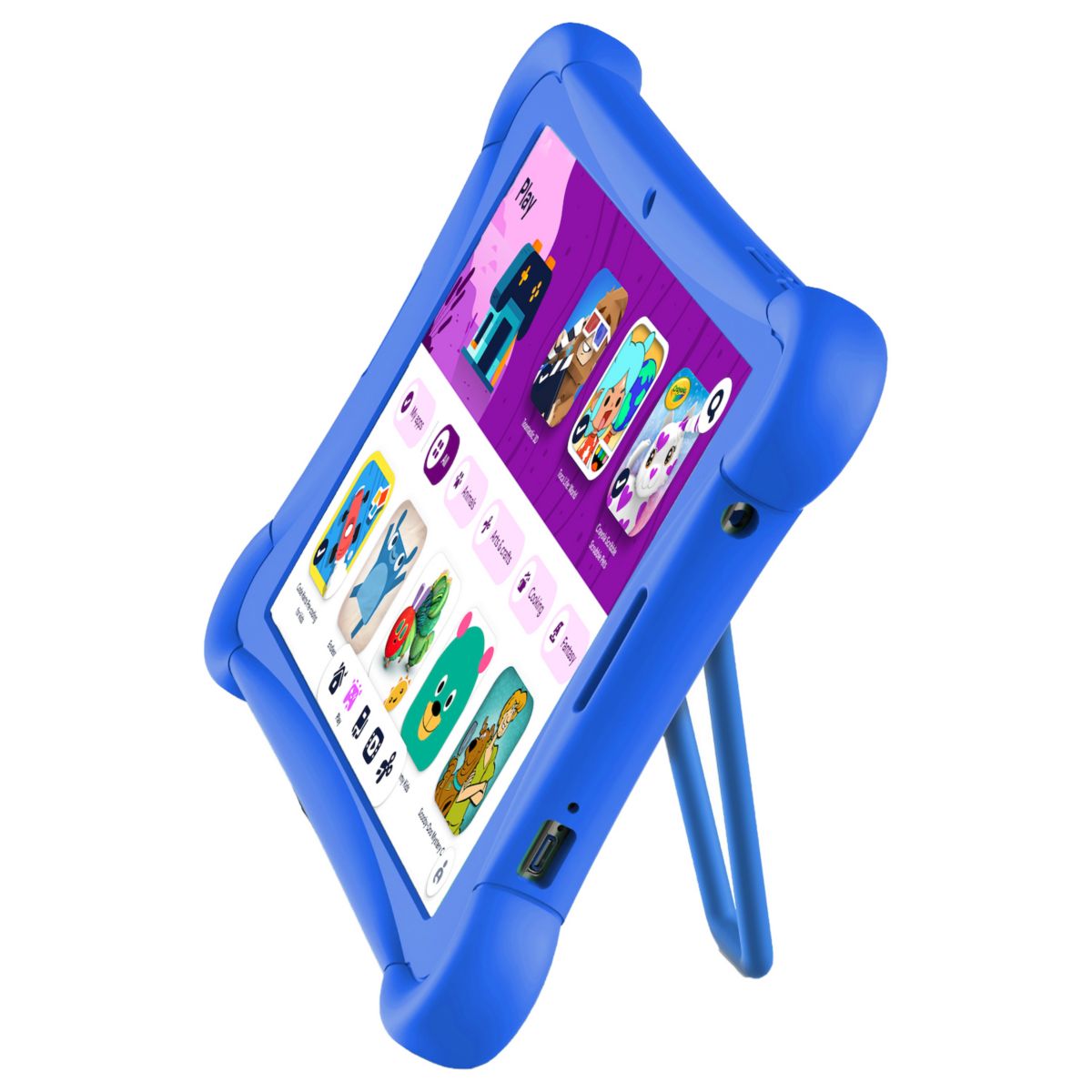 ME K10 Google Kids Space 10&#34; 128GB Tablet with Silicone Bumper Case Kickstand (2023 Model) Me