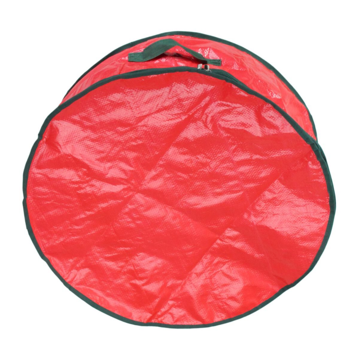 24” Red and Green Christmas Wreath Round Storage Bag Christmas Central