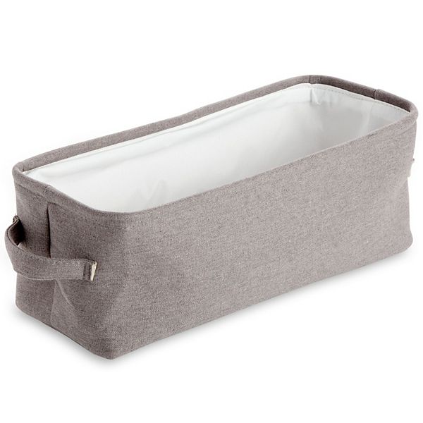 Juvale Grey Fabric Bathroom Storage Bin (16 x 6 x 5.5 Inches) Juvale