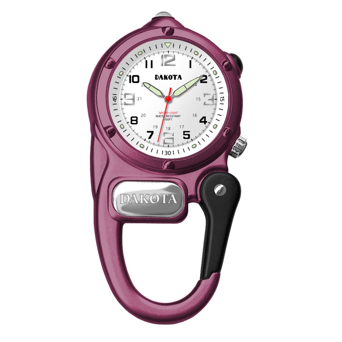 Часы Dakota Pink Mini Clip со сверхлегким карабином и клипсой DAKOTA