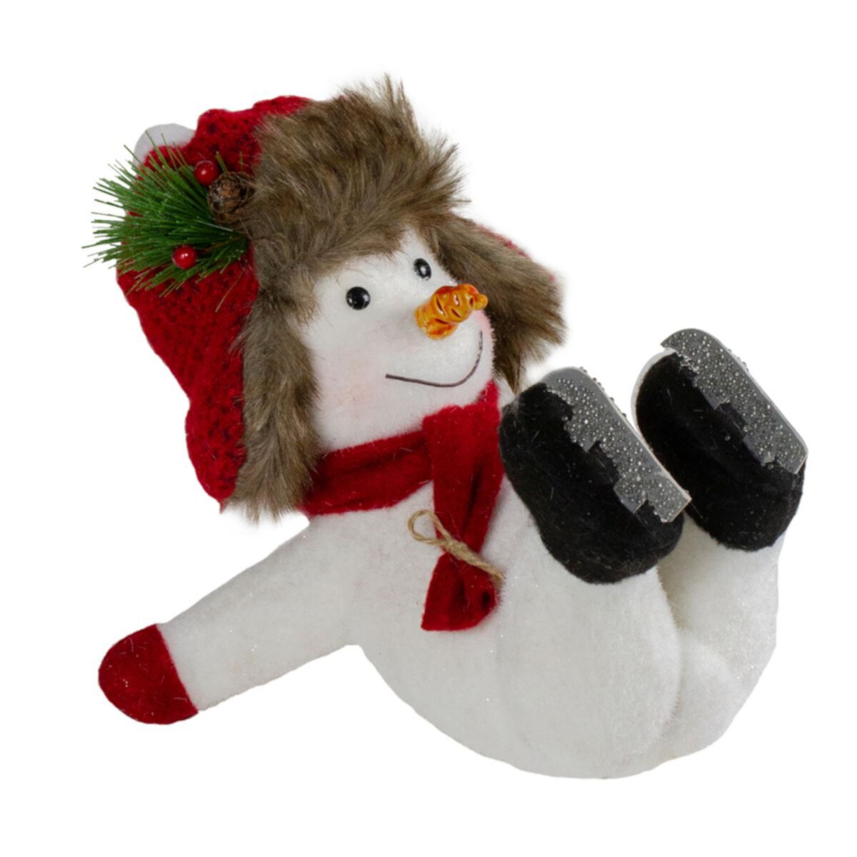 10-дюймовая рождественская фигурка снеговика, упавшего на коньках Christmas Central