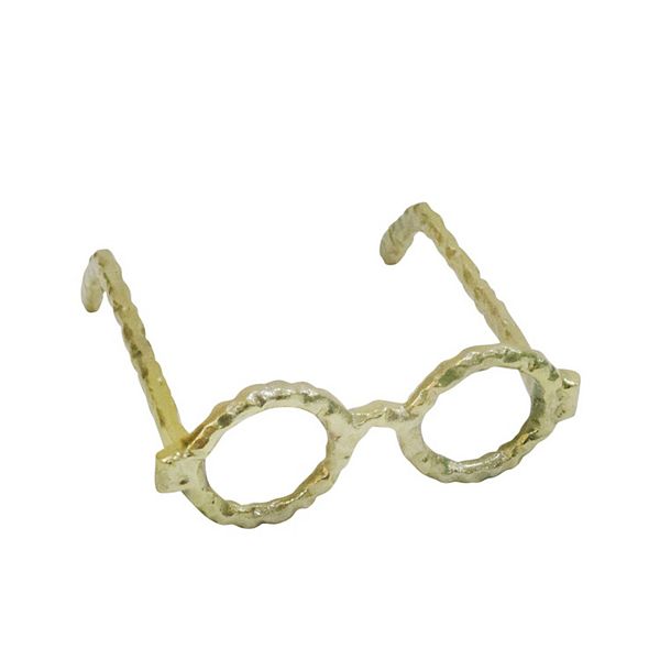 8&#34; Gold Eyeglass Shaped Sculpture Tabletop Decor Kingston Living