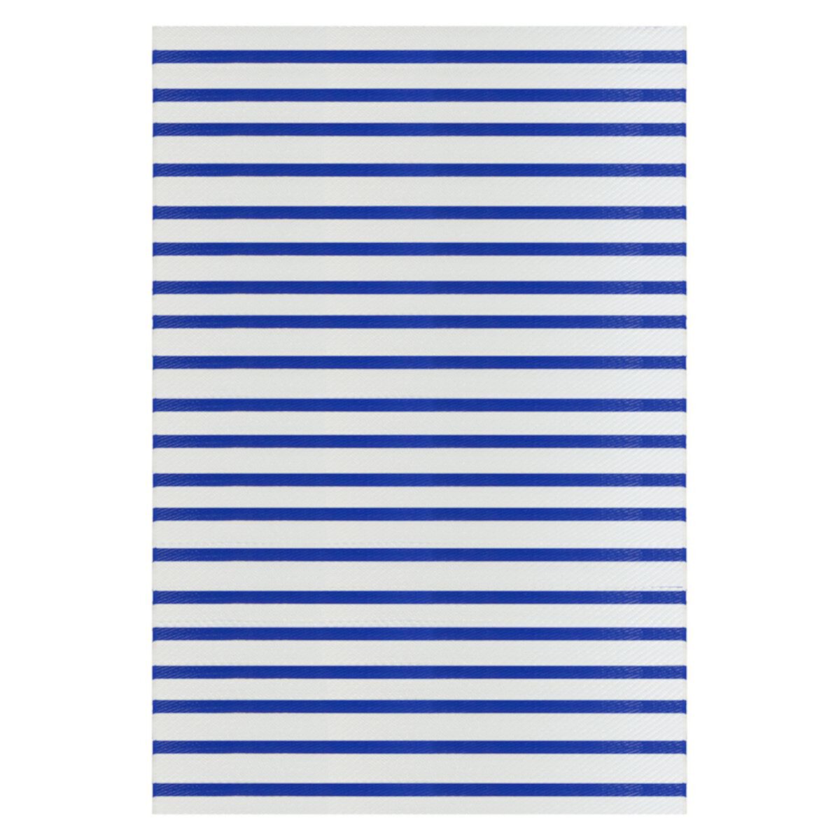 4' x 6' Blue and White Striped Rectangular Outdoor Area Rug Christmas Central