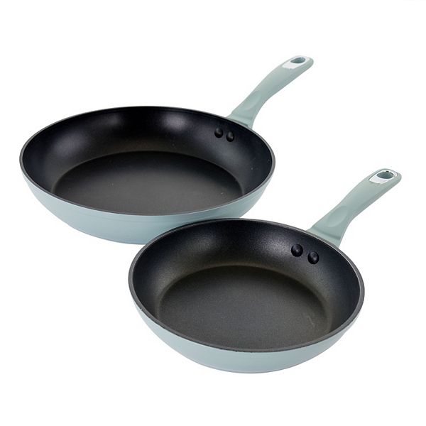 Oster Cocina Lynhurst 2 Piece Aluminum Nonstick Frying Pan Set in Blue Oster Cocina