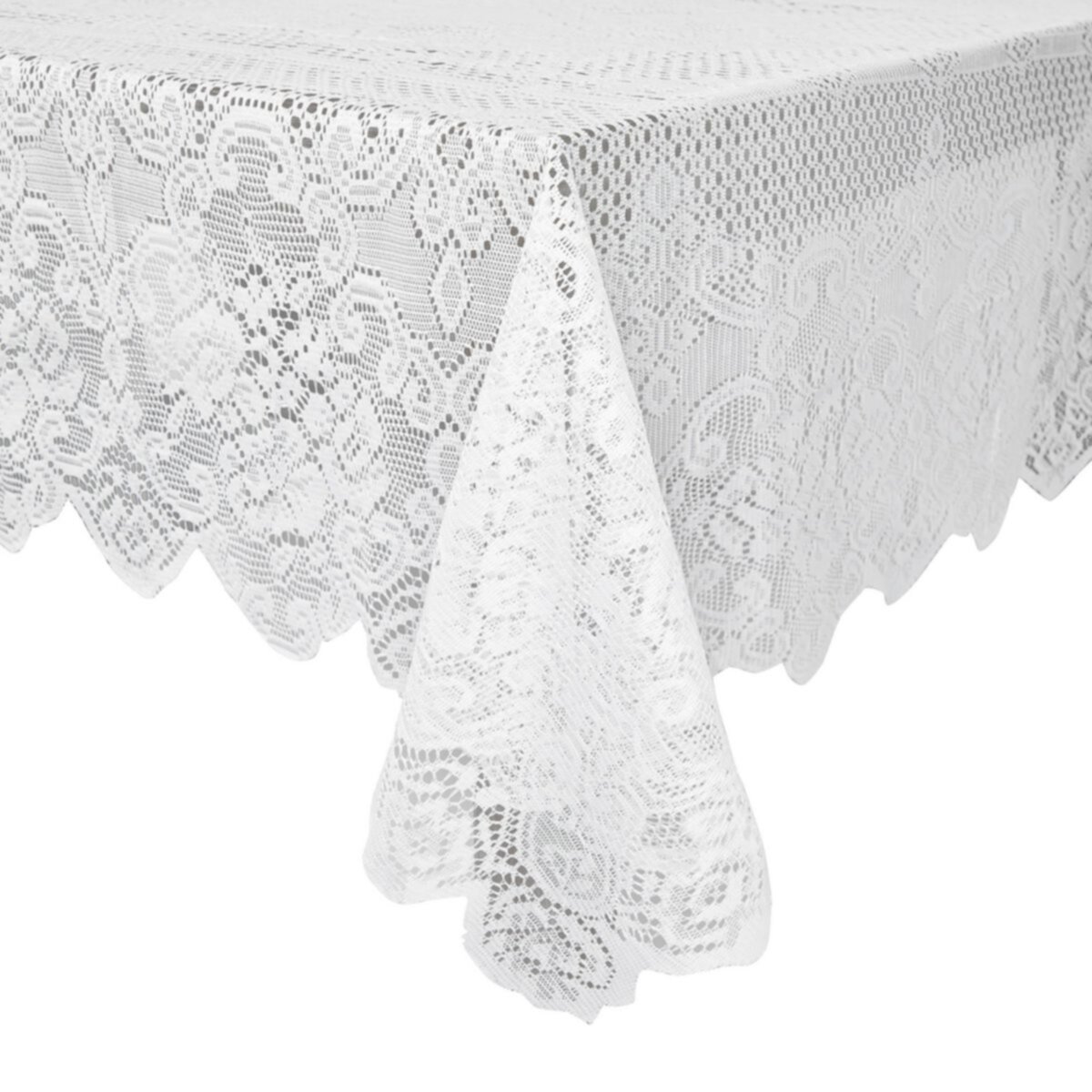 Белая кружевная скатерть для прямоугольных столов, винтажный стиль для официальных обедов, званых обедов, свадеб, детского душа (54 x 72 дюйма) Juvale