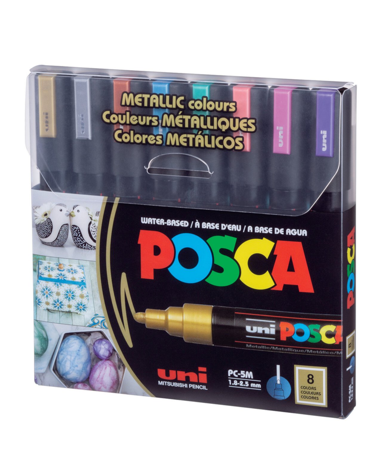 Набор маркеров Paint Marker 8 Medium Metallic Color Set, 5 мл POSCA