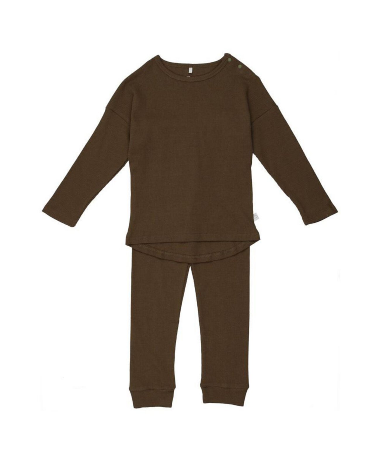 Unisex Waffle Knit Shirt and Pants Set, Toddler To Child Pouf