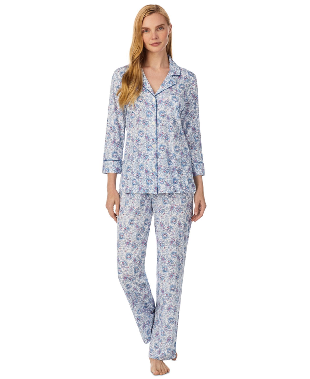 Женский пижамный комплект Ralph Lauren с рукавом 3/4 и брюками в тон Ralph Lauren