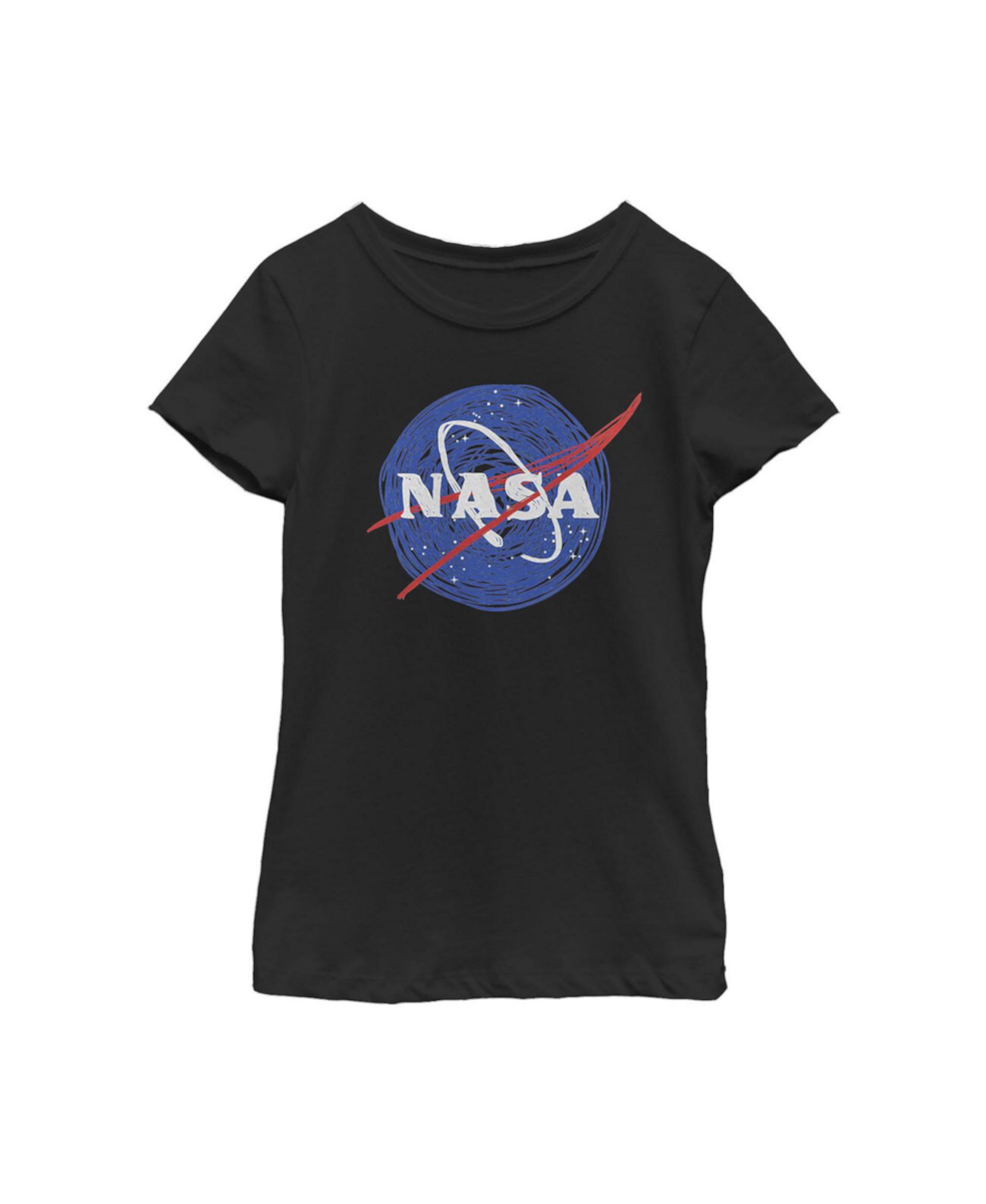 Girl's Cartoon Scrawl Logo  Child T-Shirt NASA