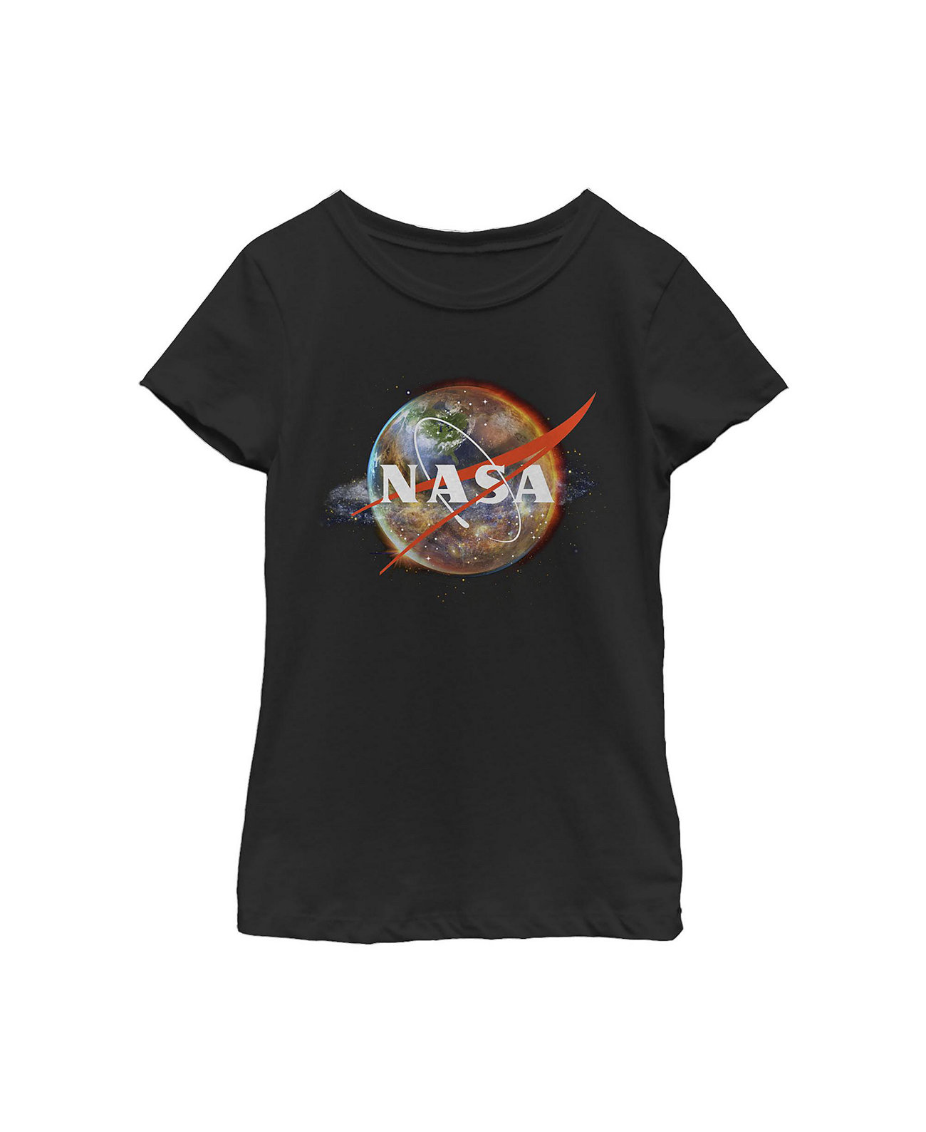 Girl's Planetary Swirl Logo  Child T-Shirt NASA