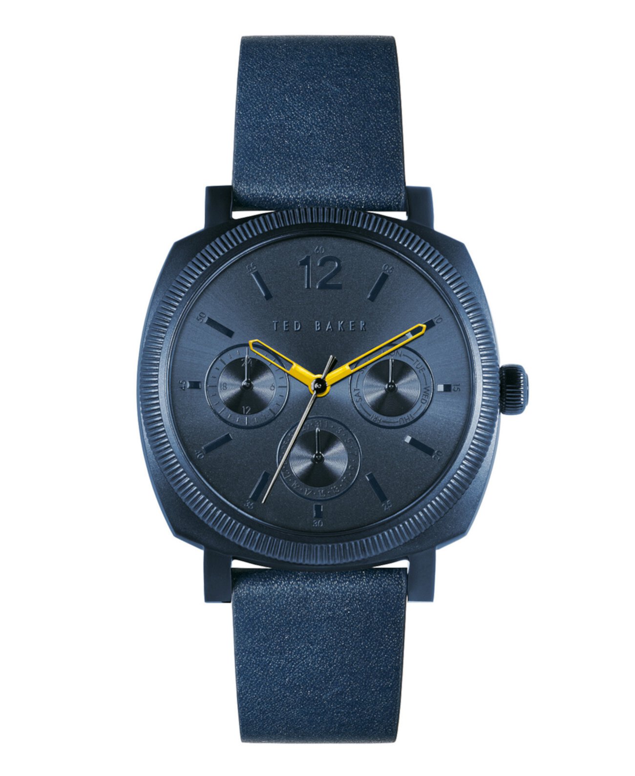 Мужские часы Caine с синим кожаным ремешком 42 мм Ted Baker
