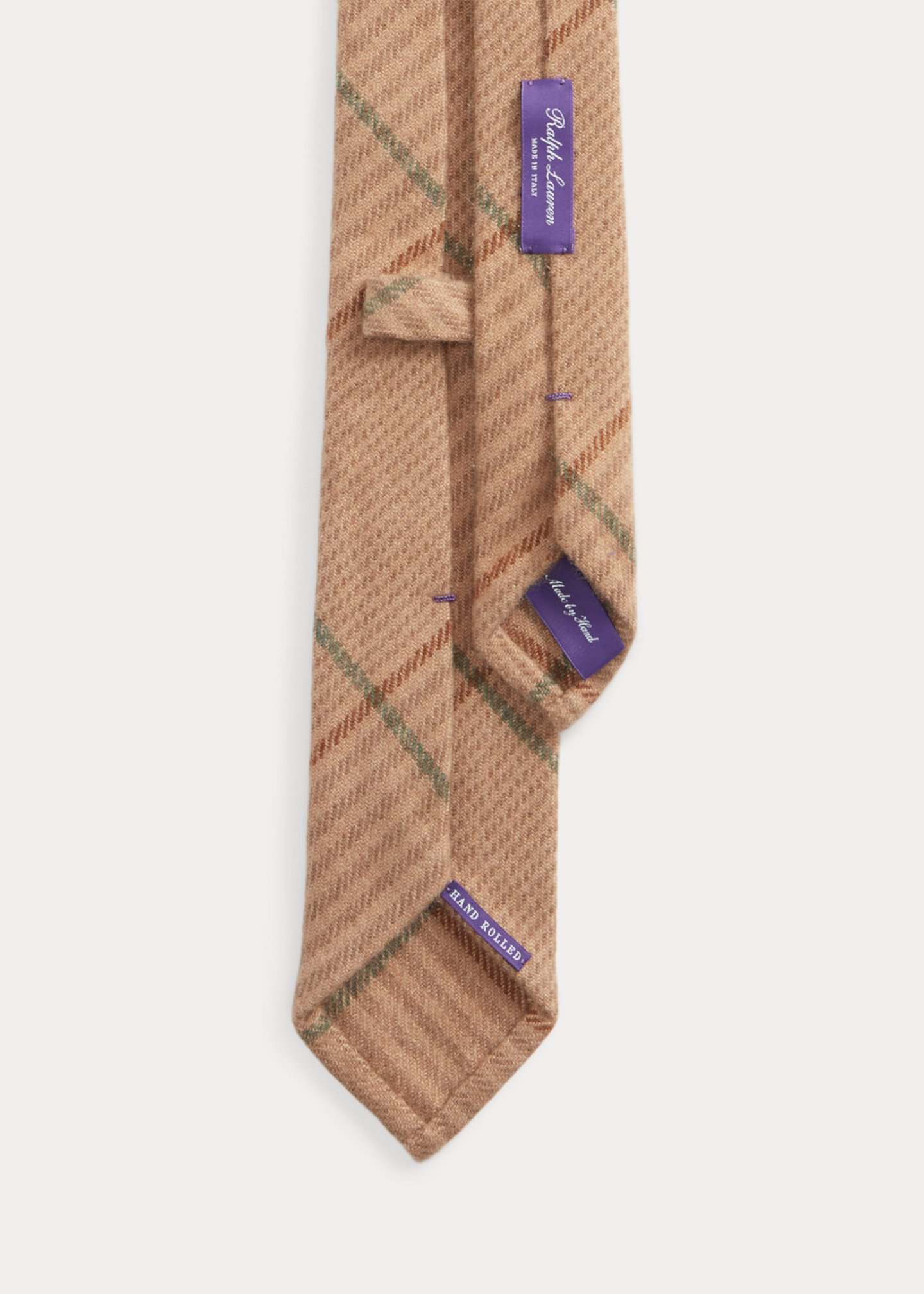 Кашемировый галстук в клетку Windowpane Purple Label