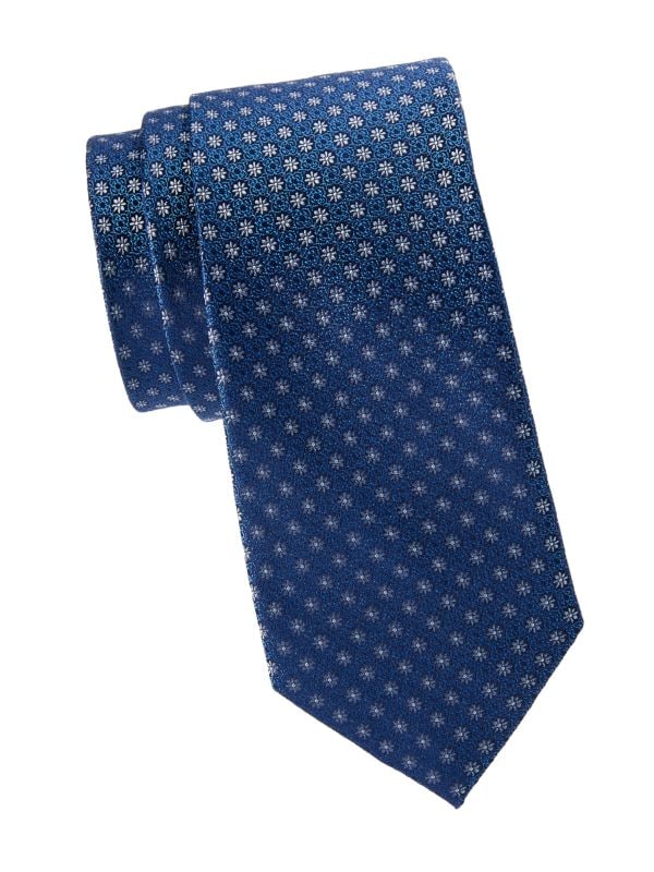 Шелковый галстук с цветочным узором Saks Fifth Avenue