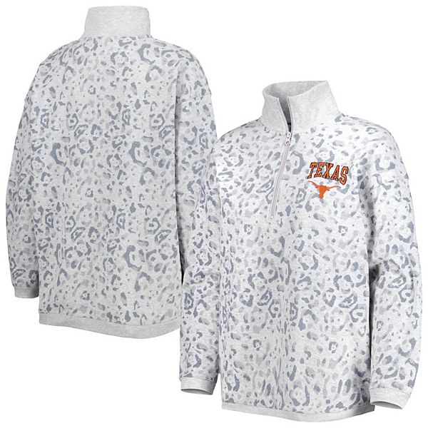 Серый свитшот Texas Longhorns от Gameday Couture с четвертью молнией и длинным рукавом Gameday Couture