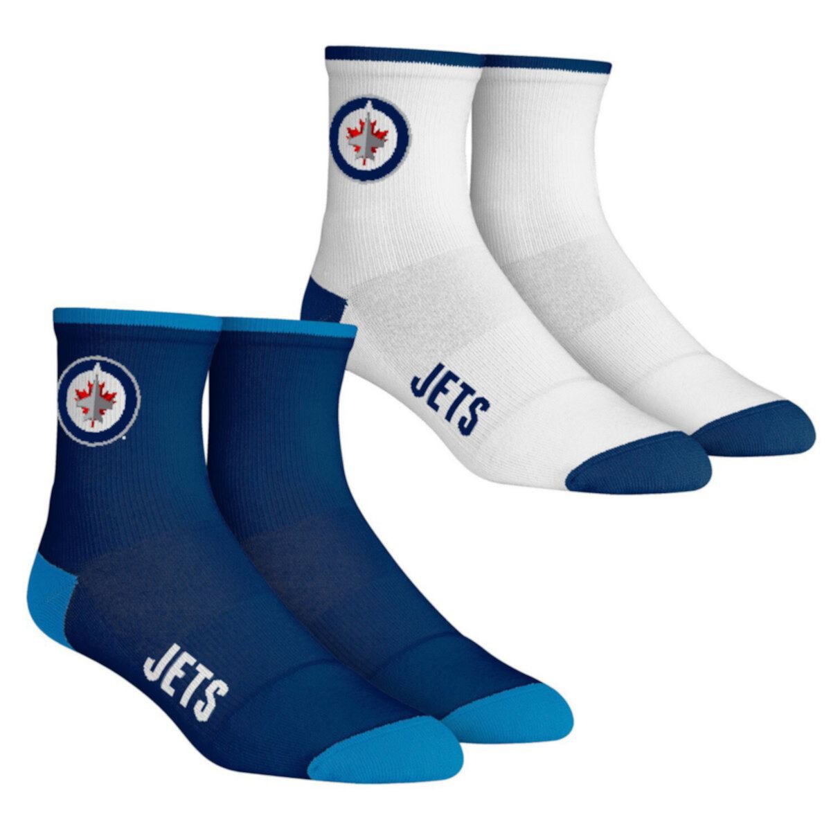 Мужские носки Rock Em Winnipeg Jets Core Team, комплект из 2 носков длиной в четверть длины Unbranded