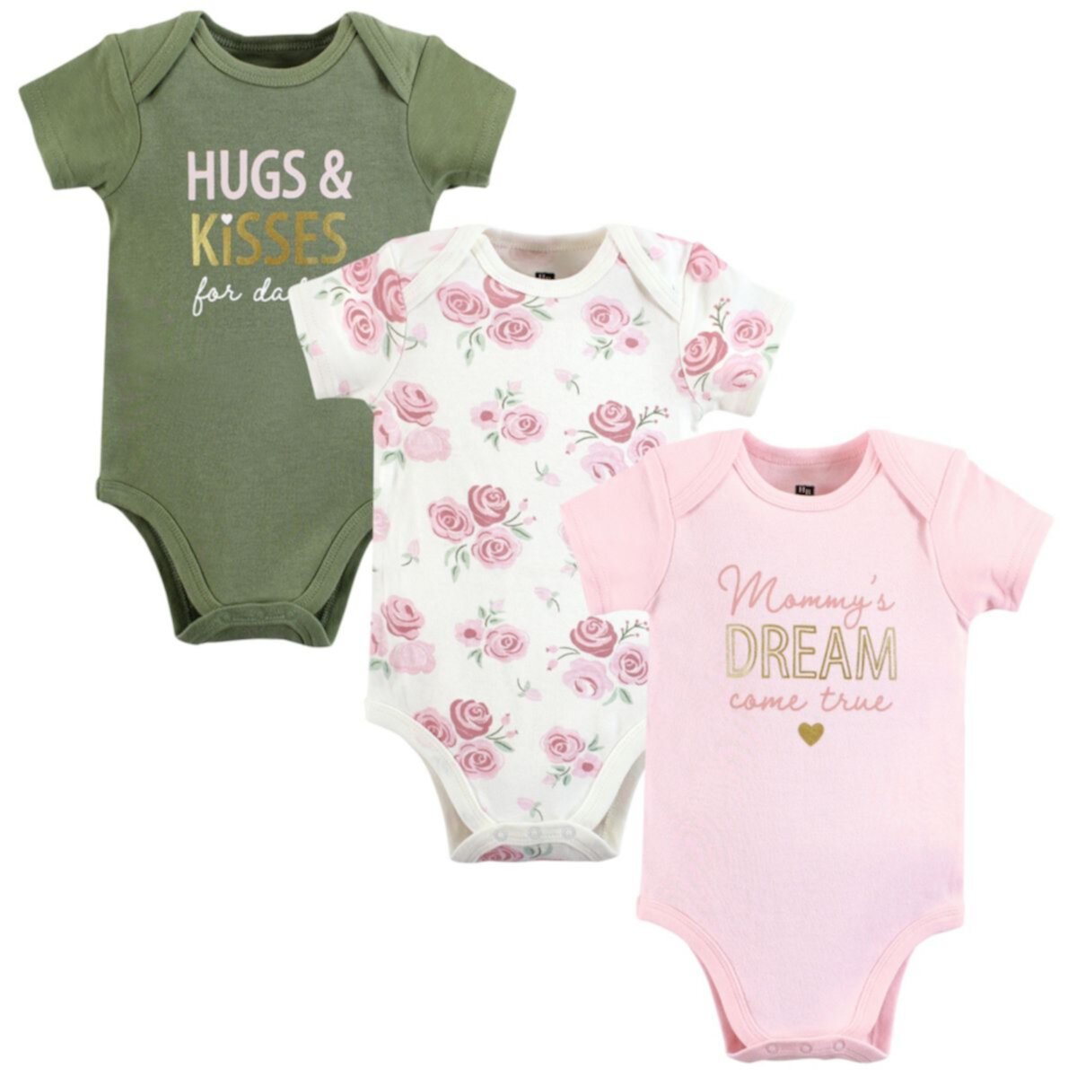 Детские комплекты одежды Hudson Baby для девочек, Mom Dad Floral Hudson Baby