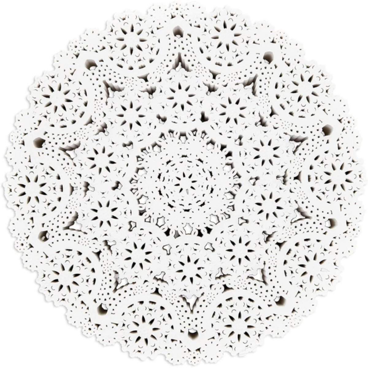 300 Pack Round Paper Doilies, 10 inches Round Medallions Lace Placemats for Crafts & Wedding Juvale