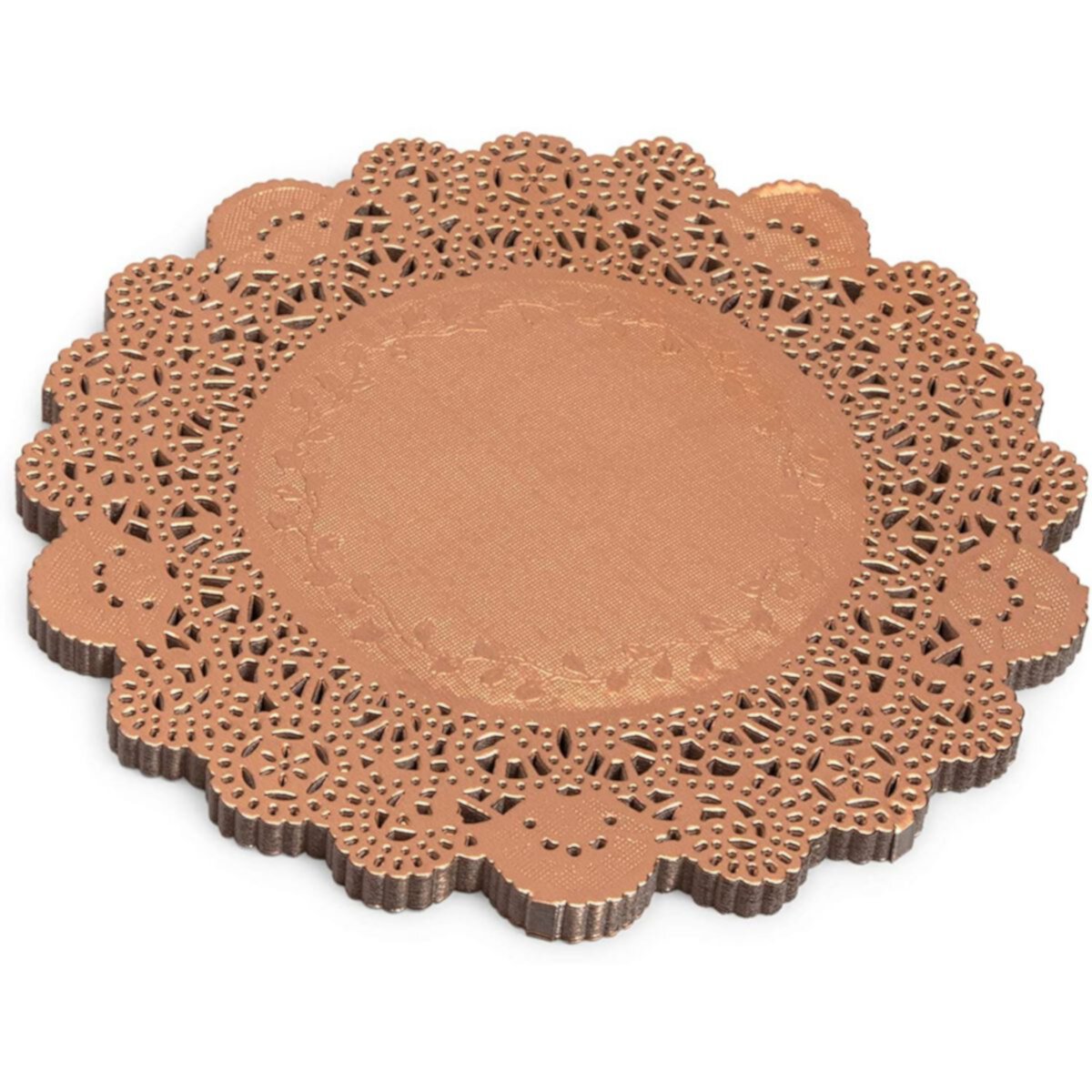 Lace Paper Doilies, Rose Gold Foil Placemats (8 In, 100 Pack) Juvale