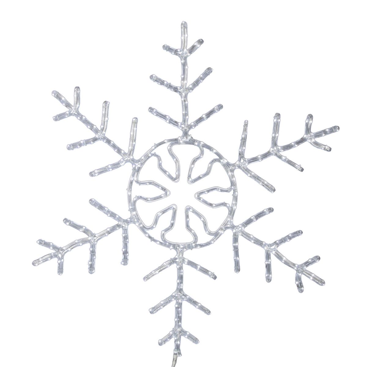 Vickerman 36-in. Pure White LED Forked Snowflake Wall Decor Vickerman