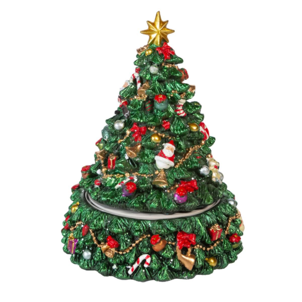 Kurt Adler Revolving Christmas Tree Music Table Decor Kurt Adler