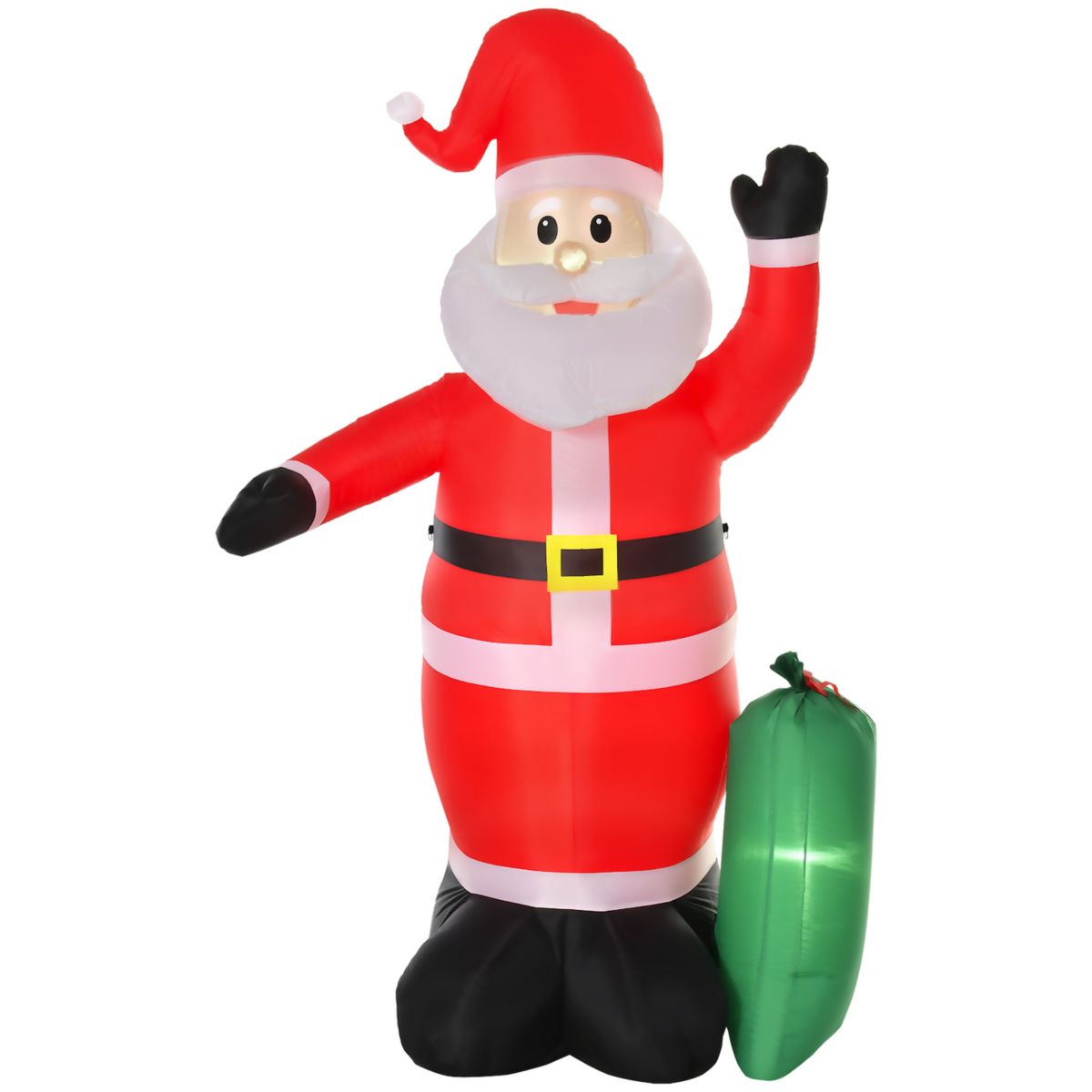 HOMCOM 8ft Christmas Inflatable Santa Claus with Toy Bag Outdoor Blow Up Yard Decoration with LED Lights Display HomCom