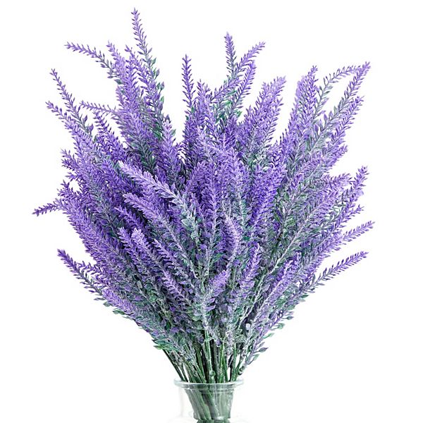 12 Bundles Artificial Lavender Flowers, Purple Plant Bouquets for Wedding, Decorations, Farmhouse Home Decor Juvale