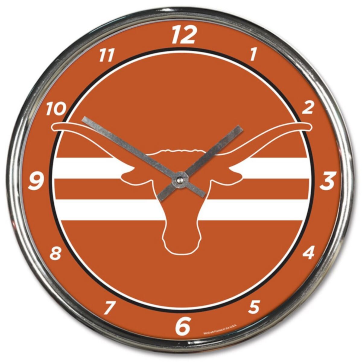 WinCraft Texas Longhorns Хромированные настенные часы Unbranded