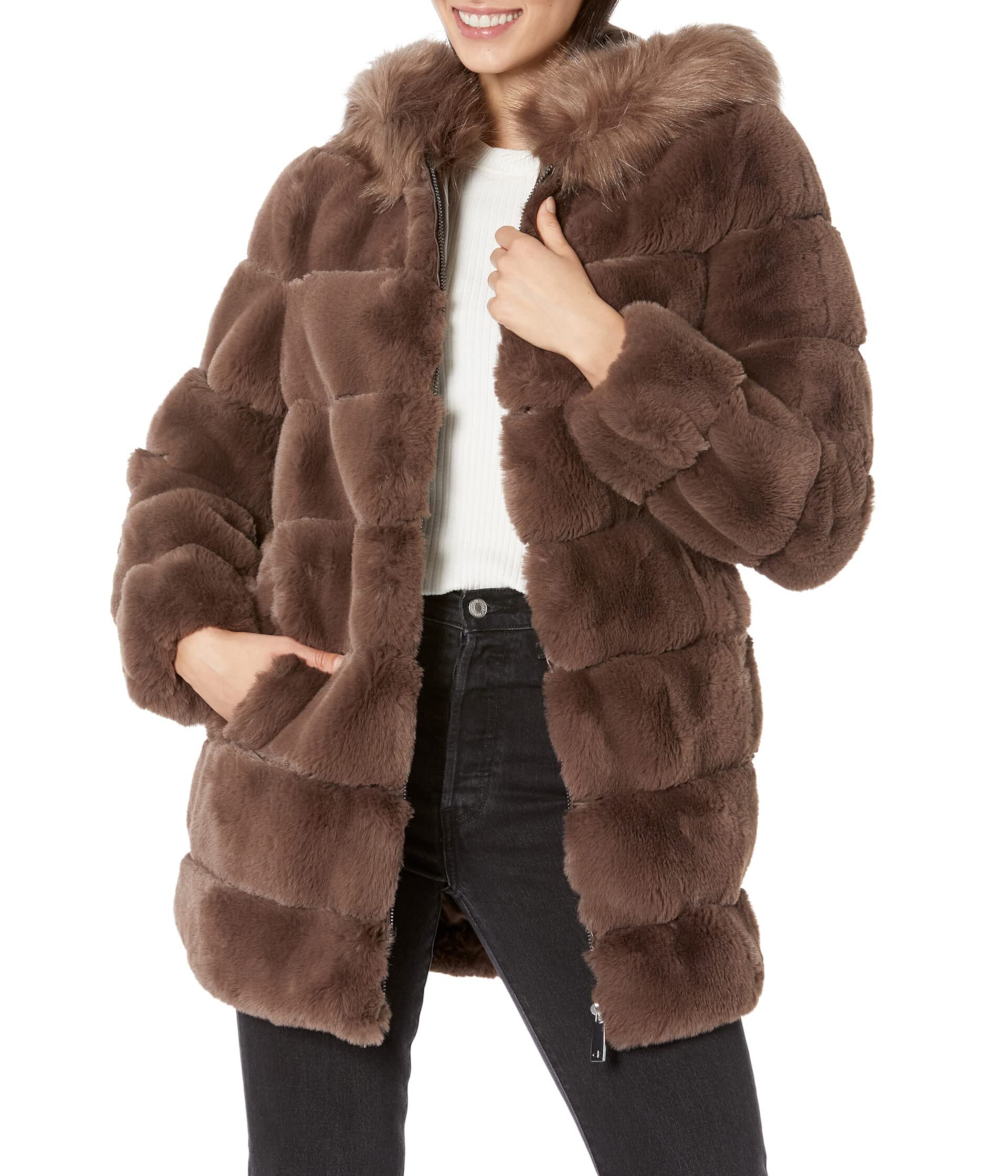 Женская Куртка Calvin Klein Hooded Faux Fur Calvin Klein