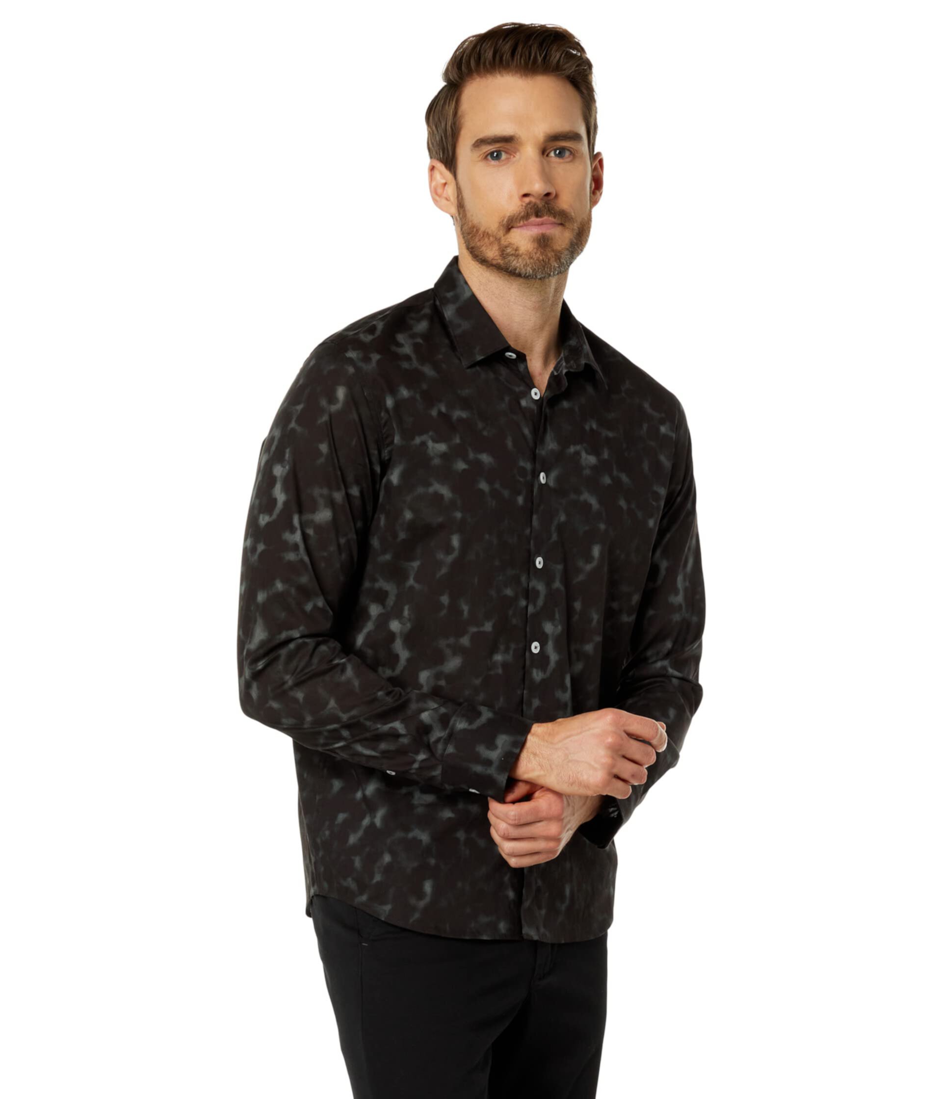 Рубашка из стрейч-ткани с длинными рукавами Good Man Brand
