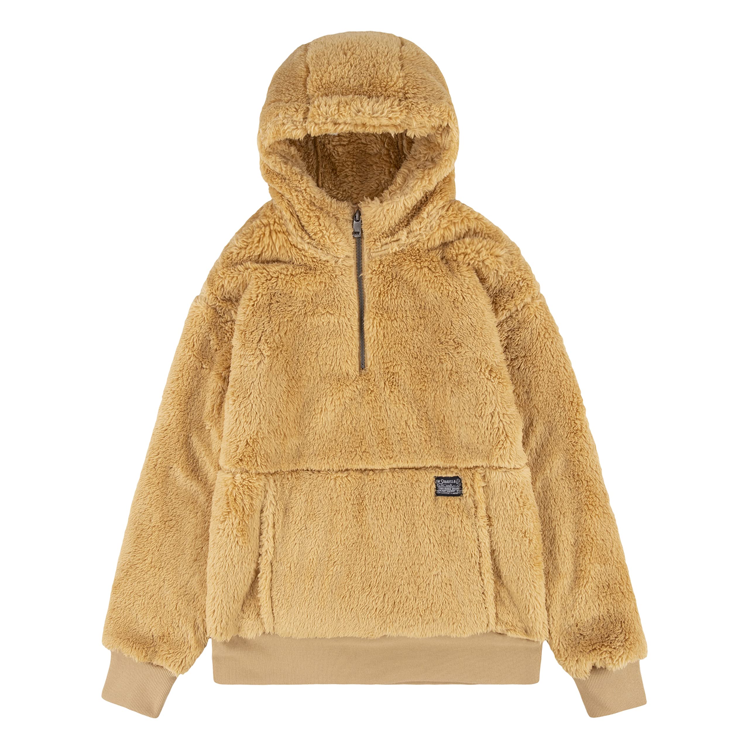 Пуловер с капюшоном Sherpa с молнией 1/4 (для больших детей) Levi's®